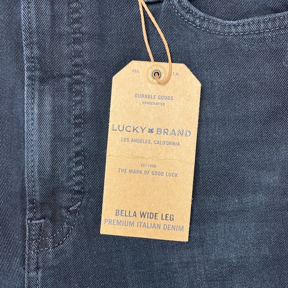 NWT Lucky Brand Bella Wide Leg Jeans 12/31 Black Wash - Picture 11 of 13